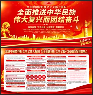 党的会议报告速览党建展板宣传栏