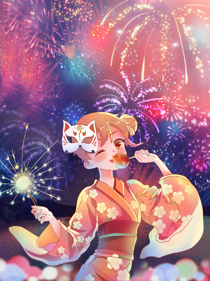烟花psd模版下载
