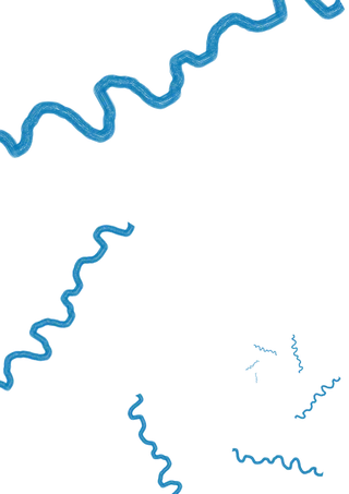 蓝色波纹画册免抠背景图