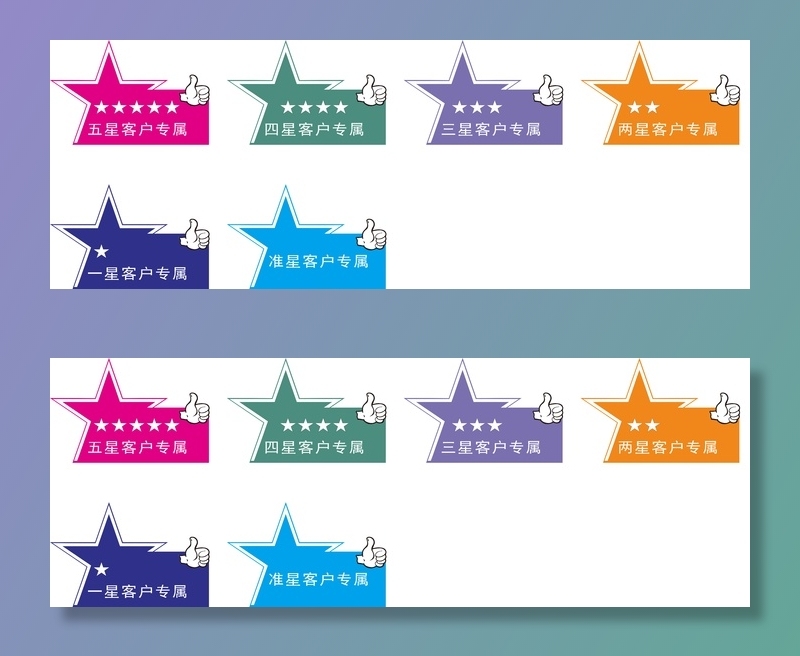 星级客户手举牌