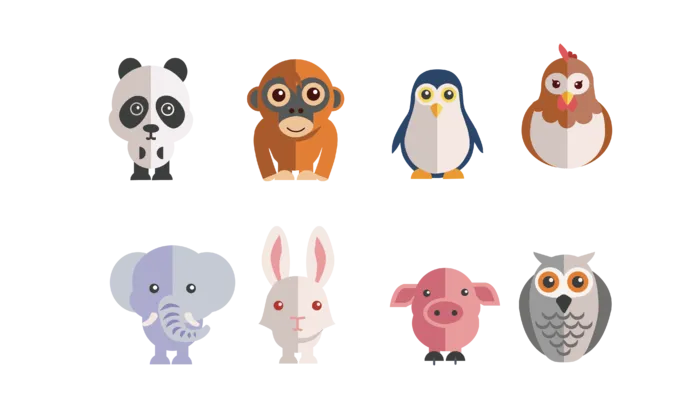 可爱卡通小动物图标免抠