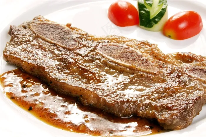 牛仔骨牛排美食素材