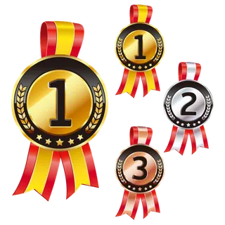 前三名奖章卡通简笔少儿兴趣班