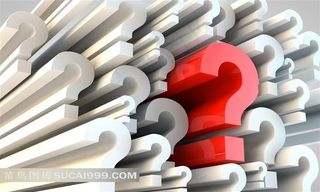 问题系列 - 立体醒目的红白问号