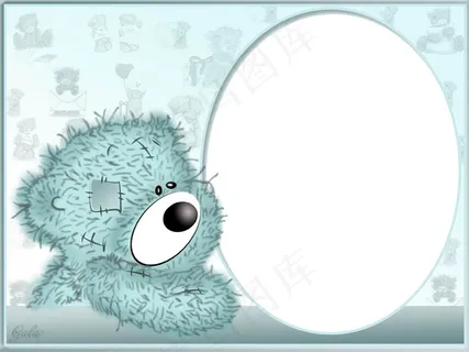 卡通小熊相框素材图片