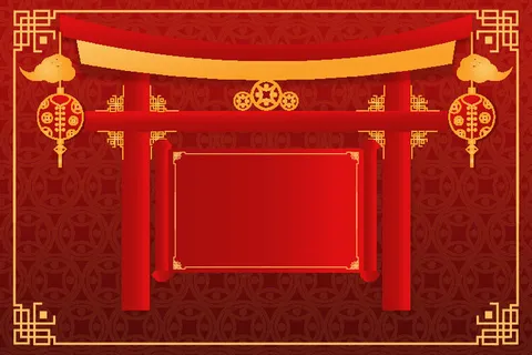 设计红色祝贺新年