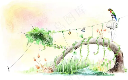 风景插画图片 风景插画图片