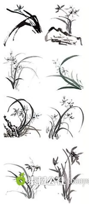 水墨兰花图片素材