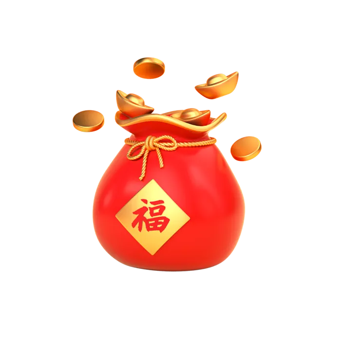 新年元素素材红色喜庆新春兔年