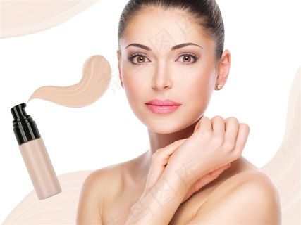 美妆模特脸部特写高清摄影素材