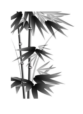 竹子水墨画中国风国画墨水书法竹子画