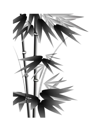 竹子水墨画中国风国画墨水书法竹子画