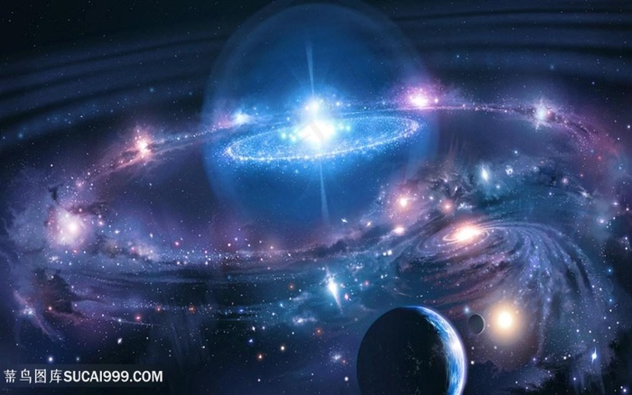 彩色玄幻的星空背景高清图