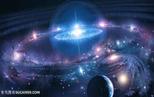 彩色玄幻的星空背景高清图