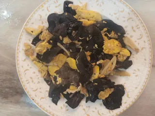 木耳炒鸡蛋菜品菜谱实拍元素素材