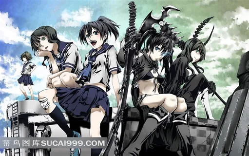 黑岩射手拿武器的动漫女孩