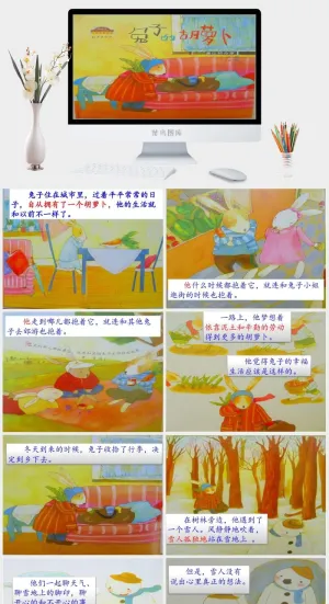 兔子的胡萝卜幼儿园绘本故事ppt模版