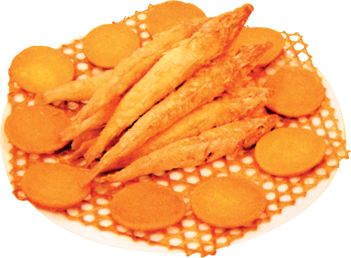 沙丁鱼贴饼子