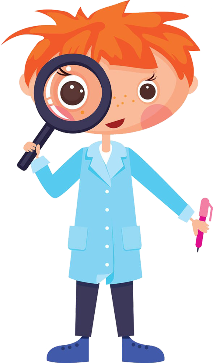少儿兴趣班孩子放大镜卡通男孩