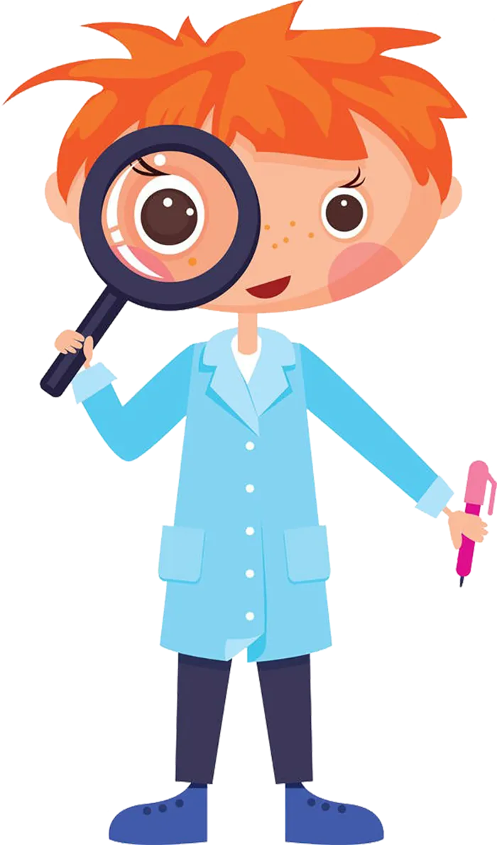 少儿兴趣班孩子放大镜卡通男孩