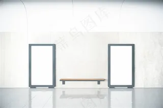 户外空白展板展示素材