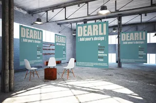 室内办公角落多海报