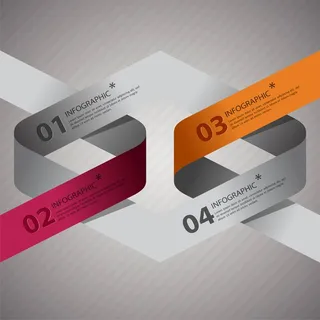 免抠潮流彩色标贴