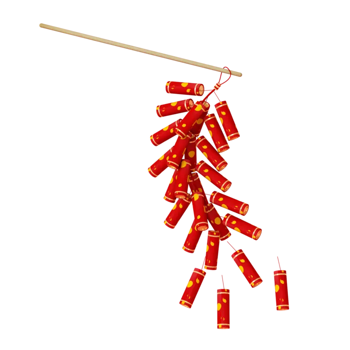 新年元素素材红色喜庆新春兔年