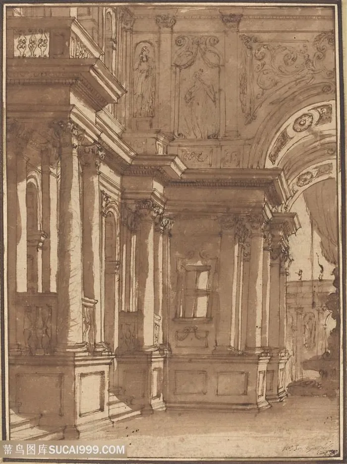 欧洲建筑室内装饰画