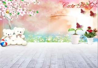 卡通儿童花卉背景