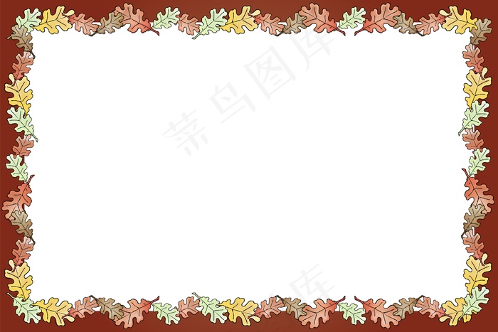 秋季叶子卡通边框图片