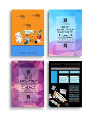 抽象矢量彩色时尚年度宣传册设计