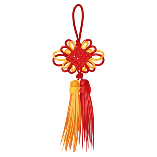 红色平安结中国结免扣素材