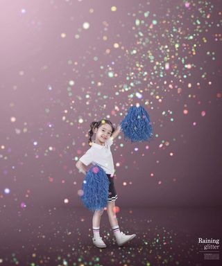 梦幻光晕水泡儿童相册摄影素材