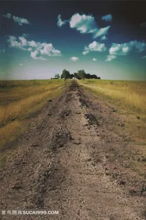 夕阳下的泥土路摄影图 夕阳下的泥土路摄影图