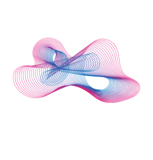 蓝紫色花形渐变线条科技电商免抠png