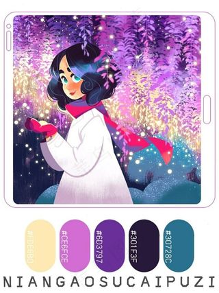 高质量插画配色色卡