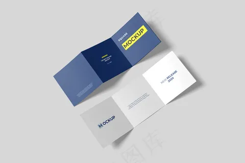 折页 样机  三折页 智能贴图 折页样机 三折页模板 三折页样机 