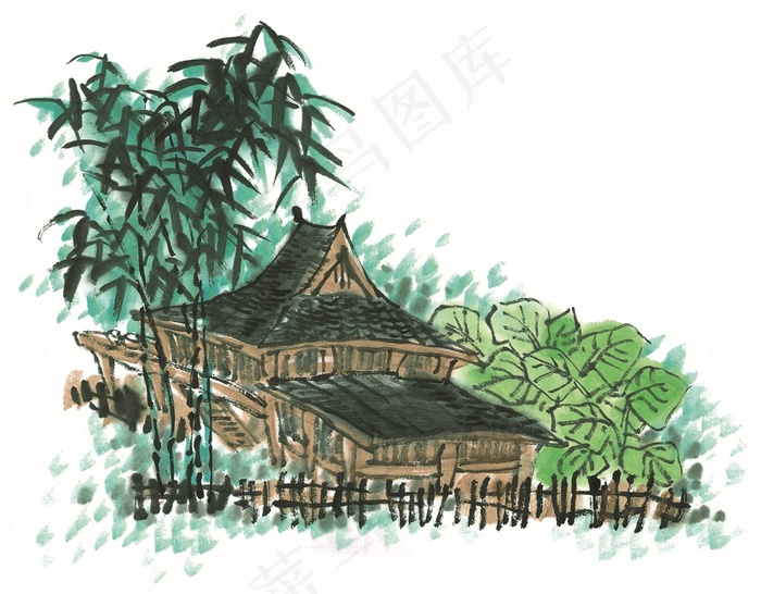 山石艺术绘画摄影图片