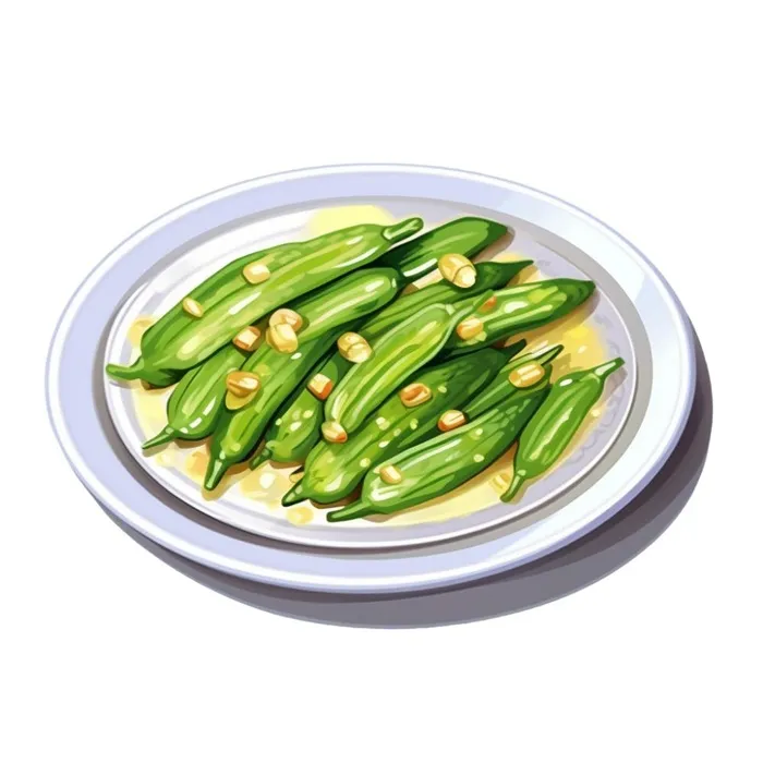 秋葵青菜免抠(1024x1024)