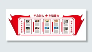 十大英雄事迹党建文化墙