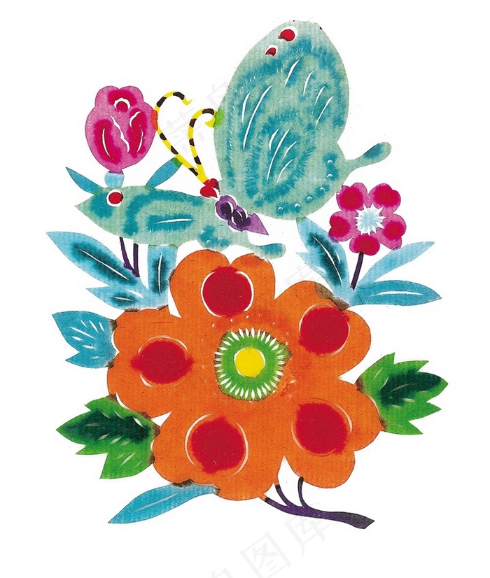 花朵和蝴蝶素材图片