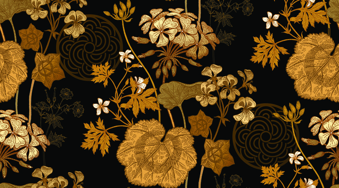 花卉唯美手绘花朵面料纹理手机壳布料面料印花服装矢量图案素材