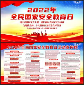 415国家安全教育日主题活动宣传栏展板