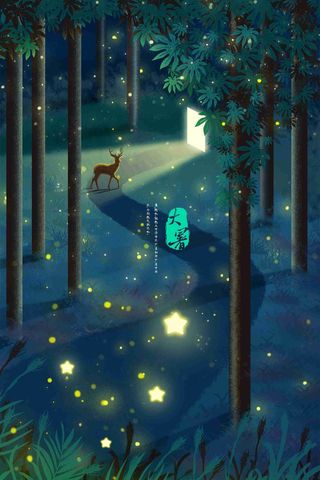 唯美清新治愈系立夏夏至大暑处暑节气森系