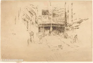 惠斯勒素描建筑装饰画