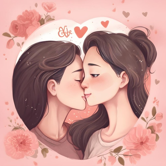 母亲妈妈和孩子相互依偎亲情手绘插画海报背景素材(4096x4096)
