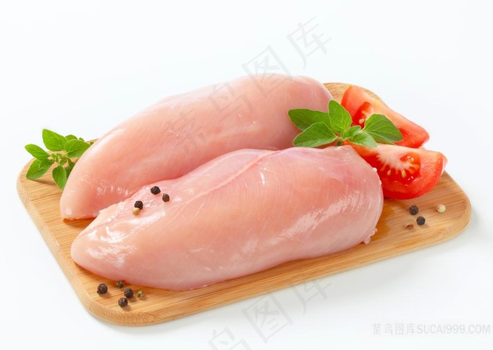 新鲜的鸡胸脯肉