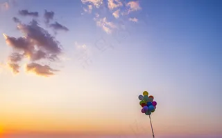 装饰画 火烧云 空 橙红 云 黄昏