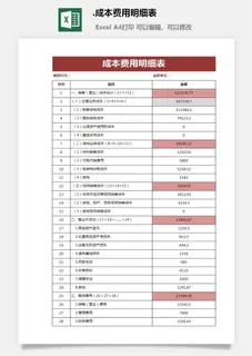 36.成本费用明细表